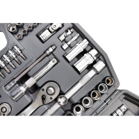 Набор инструмента 1/2 Dr и 1/4 Dr 82 предметов с 12 гранными головками KRAFT KT 700681
