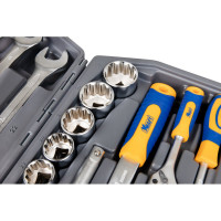 Набор инструмента 1/2 Dr и 1/4 Dr 82 предметов с 12 гранными головками KRAFT KT 700681