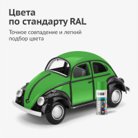 Аэрозольная краска в баллончике KUDO высокопрочная алкидная универсальная глянцевая RAL 6018 салатовая KU-10088