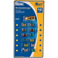 Набор предохранителей KRAFT в блист, серия MICRO, 12 шт KT 870016