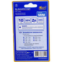 Набор предохранителей KRAFT МИНИ, 10 шт, с пинцетом KT 870019