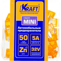 Набор предохранителей KRAFT 5 А, MINI, 50 шт, пласт кор KT 870009