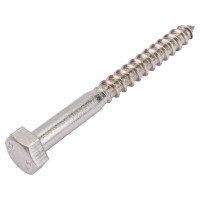 Сантехнический шуруп ЕВРОПАРТНЕР DIN 571 с шестигр.гол. 8х80 нержав. сталь 2 шт. G2 2880 2