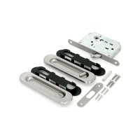 Ручка с замком для раздвижных дверей Palladium 01 BK SN 11945