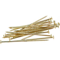 Шуруп Rusconnect CT 06016 с/нарез. д/дерева, прессшайба 6х160 100 шт. Желтый цинк 320616