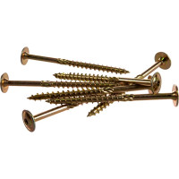 Шуруп Rusconnect CT 10140 с/нарез. д/дерева, прессшайба 10х140 50 шт. Желтый цинк 321014