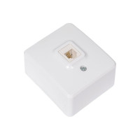 Телефонная розетка ЭРА 11-3202-01 RJ11, ОУ, IP20, Эксперт, белый Б0020727