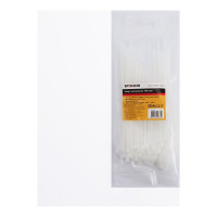 Хомут STEKKER NYCT25-150 нейлоновый 2.5x150 мм, d пучка max 35 мм, нагрузка 8 кг, белый 32773