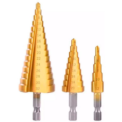 Набор ступенчатых сверл по металлу 3-30 мм AIST 00-00021144