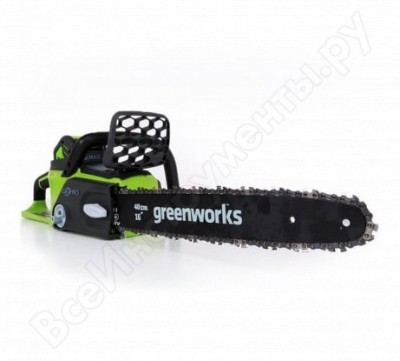 Greenworks цепная пила аккумуляторная бесщеточная 40 см gd40cs40 40v без акб и ЗУ 20077