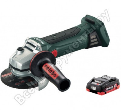 Metabo Аккумуляторная УШМ W 18 L 9-125 Quick акк.1х4,0 Ач+ЗУ ASC55 T03330
