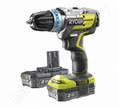 Ryobi one+ бесщеточная ударная дрель-шуруповерт r18pdbl-220s 5133003436