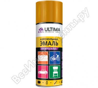 Ultima краска медный мет аэрозольная ral 1018универсальная 520 мл ult045