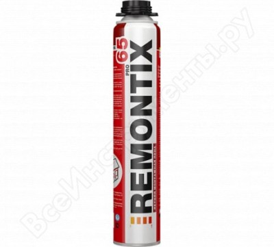 Remontix pro 65 летняя пистолетная монтажная пена 850 мл rmbpr00065