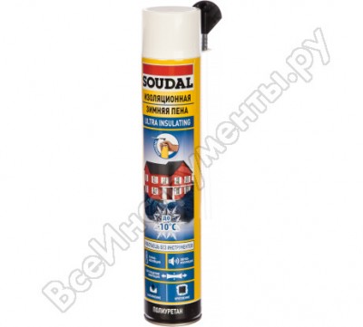 Soudal изоляционная зимняя пена трубочная 750 мл. 134572