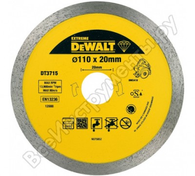 Dewalt диск алмазный сплошной, дdwc410 dt 3715