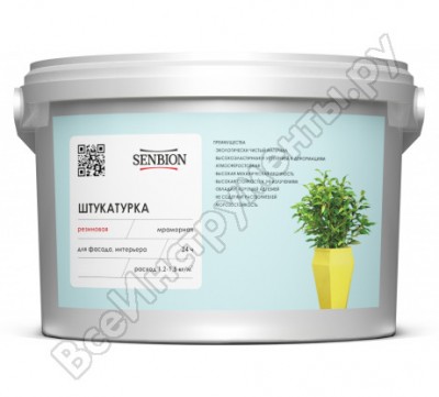 Senbion штукатурка резиновая мраморная, 16кг s-шт-15718/16