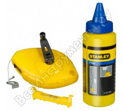 Stanley набор шнуровка 30 м, краситель, уровень 0-47-443