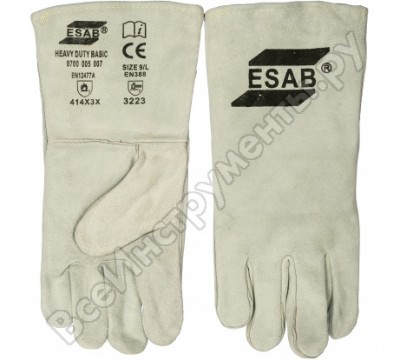 Esab краги спилковые heavy duty basic с подкладкой, esab св000008903