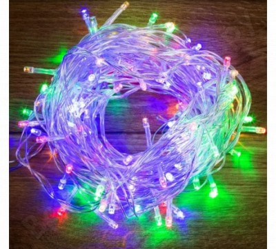 Neon-Night Светодиодная гирлянда-нить 8 реж 15м 120 LED прозр провод мультиколор 303-199