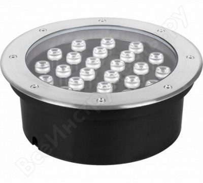 FERON Светильник тротуарный SP2708,24LED теплый белый, 24W,250*H90mm, IP67 32136