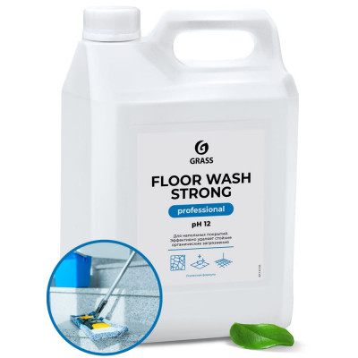 Grass Щелочное средство для мытья пола Floor Wash Strong 5 л моющая жидкость, уборка, дом, кухня 125193