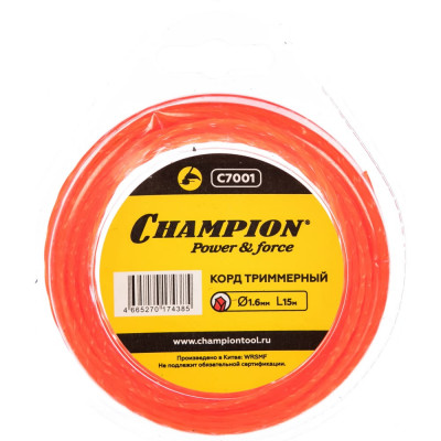 CHAMPION Корд трим. Twisted Square 1.6мм*15м , C7001