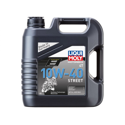 Синтетическое моторное масло 4T для четырехтактных мотоциклов LIQUI MOLY Motorbike 4T Street 10W-40 SL;MA-2 7512