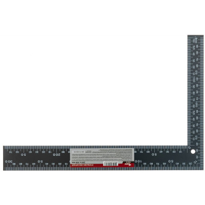 Курс угольник столярный цельно-металлический, крашеная шкала 200x300 мм 19618