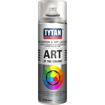 Tytan PROFESSIONAL ART OF THE COLOUR аэрозольный лак бесцветный матовый 400мл 62376 212195