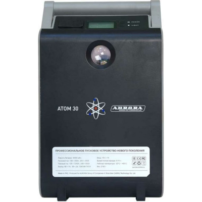 Aurora пусковой многофункциональный аккумулятор aurora atom 30 12/24в, 30000мач, 111вт*ч, 600/1200а 18909