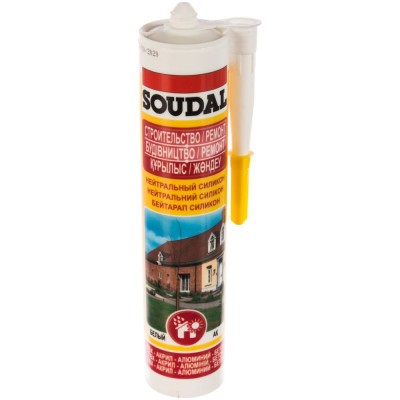 Soudal нейтральный силикон белый 105884