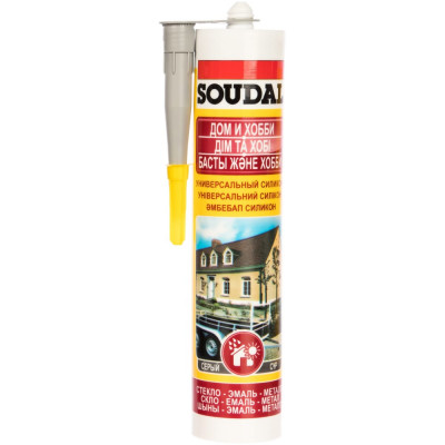 Soudal универсальный силикон серый 105908