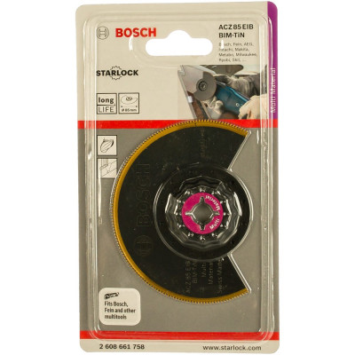 Bosch BIM -TIN СЕГМЕНТИРОВАННЫЙ ПИЛЬНЫЙ ДИСК, MULTI MATERIAL 2608661758