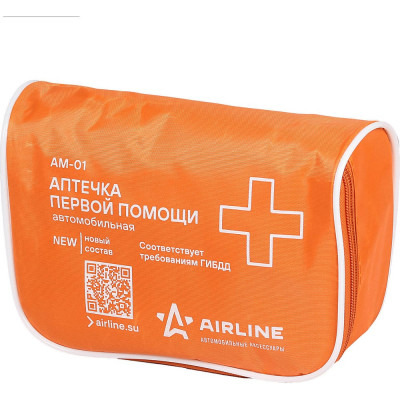 Airline Аптечка автомобильная, состав МЗ РФ 1080н, соотв.треб. ГАИ, текстильный футляр AM-01