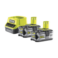 Ryobi ONE+ Li-Ion 2 аккумулятора 5.0Aч + зарядное устройство RC18120, RC18120-250 5133003364