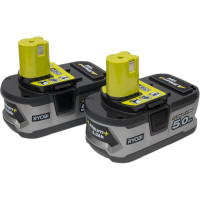 Ryobi ONE+ Li-Ion 2 аккумулятора 5.0Aч + зарядное устройство RC18120, RC18120-250 5133003364