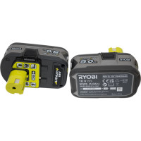 Ryobi ONE+ Li-Ion 2 аккумулятора 5.0Aч + зарядное устройство RC18120, RC18120-250 5133003364
