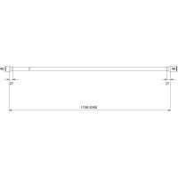 IDDIS Карниз для ванной комнаты, 110-200 см, глянц. хром, 030A200I14