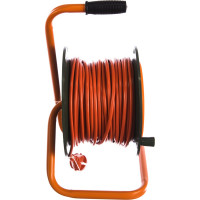 Силовой удлинитель на катушке GLANZEN 30 м 4 гн. ПВС 2х0,75 EB-30-002