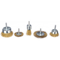 Набор кордщеток мягких (5 шт; 25, 50, 75 мм) для дрели ПРАКТИКА 773-507