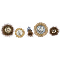 Набор кордщеток мягких (5 шт; 25, 50, 75 мм) для дрели ПРАКТИКА 773-507