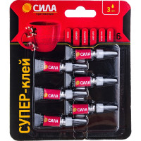 Сверхпрочный супер-клей СИЛА SBL1-6 1 гр.х 6 шт., BL-6 C0045533