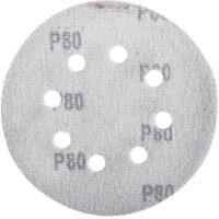 Круг шлифовальный на липкой основе (25 шт; 125 мм; Р80) ПРАКТИКА 034-175