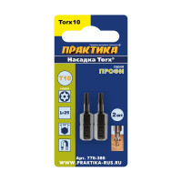 Бита T-10 Профи (2 шт; 25 мм) ПРАКТИКА 776-386