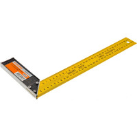 Столярный металлический угольник желтый, 350 мм SANTOOL 050401-350