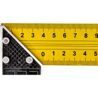 Столярный металлический угольник желтый, 350 мм SANTOOL 050401-350