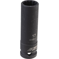 Головка торцевая 1/2” 17 12-ти гранная ударная тонкостенная L=82мм JTC 448317
