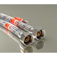 Подводка гибкая для воды ELKA с оплеткой из нержавеющей стали 1/2" х 40 см в/в, гайки, нержавеющая сталь ИС.100065