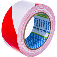 Клейкая сигнальная лента Folsen 50ммx33м красно-белая PVC 0673350
